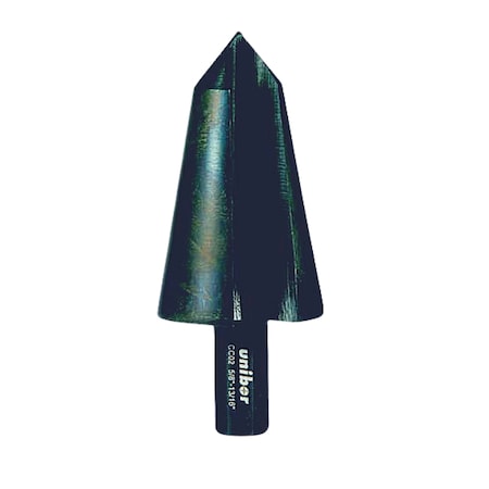 5/8in-1.3/16in Cone Drill, 3-Flat Shank, Bluemax Coated